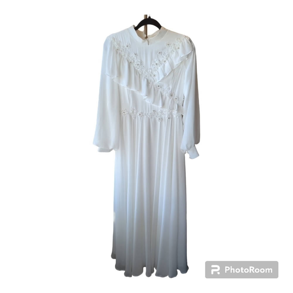 Phelda -676 women's dress white size 38 made in turkey